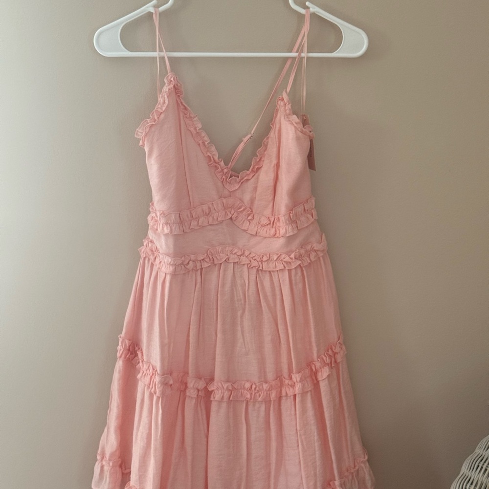 Francesca's Collections pink Ruffle Dress